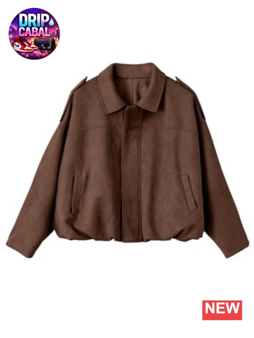 Faux Suede Cropped Bomber Jacket Womens Stretch Zip Fall Coat
